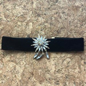 Choker with Rhinestone Star Accent